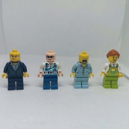 Lego figures 4 pieces like new, farmer, doctor, teacher