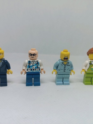 Lego figures 4 pieces like new, farmer, doctor, teacher