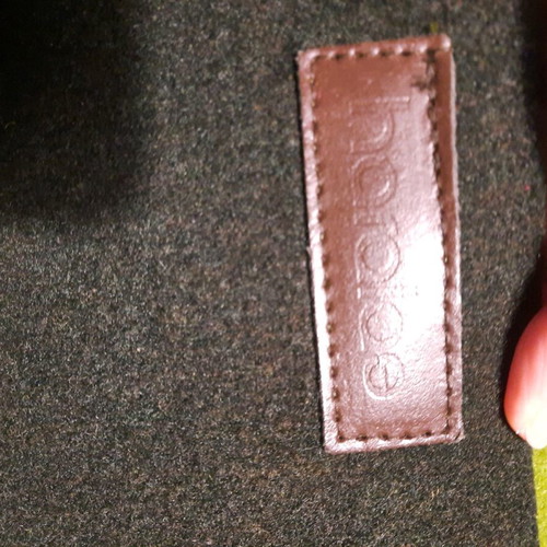 Haralas felt bag like new, dark olive with khaki straps