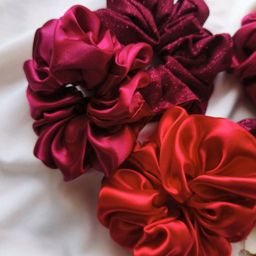 Scrunchies XL handmade, new velvet and satin