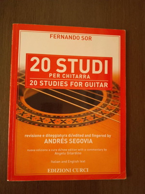 20 Studies for Guitar Fernando Sor like new