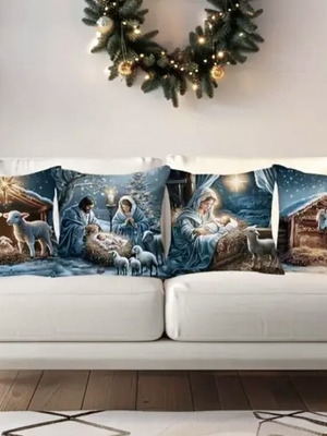 Christmas pillow covers set of 4 new, 45cm x 45cm