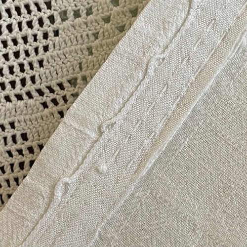 Crochet curtain used, handmade traditional embroidered 122x50 cm
