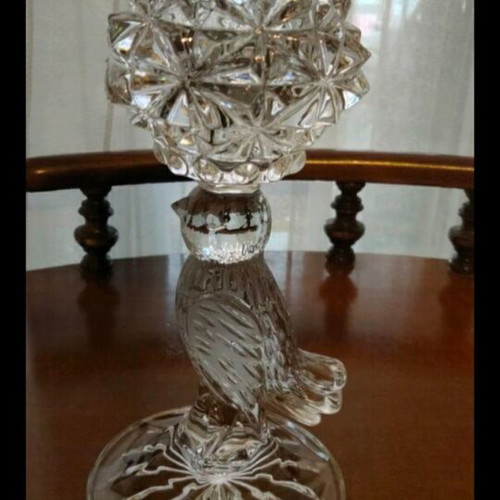 Hofbauer Byrdes Crystal Candlestick like new, 17cm
