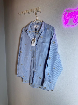 J/S Millennium striped shirt new with gold embroidery