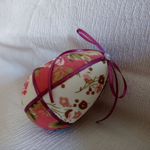 Decorative egg mix and match pink fuchsia floral used