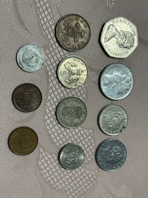 Coins used, all together