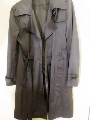 Enzzo women's trench coat like new, brown mouse color, size L/XL