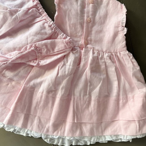 The Children’s Place dress with bloomers linen cotton, new, 12 months