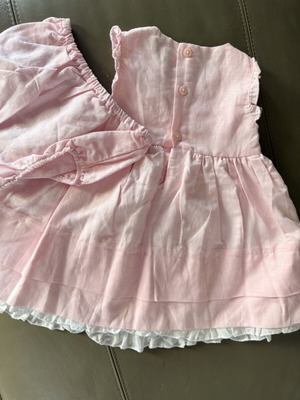 The Children’s Place dress with bloomers linen cotton, new, 12 months