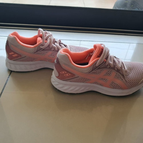 Asics women's athletic shoes like new, size 38, white and pink