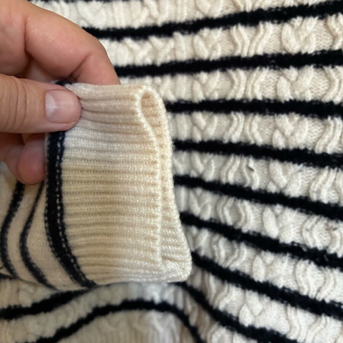 Valentino Garavani 100% cashmere sweater used, white and blue
