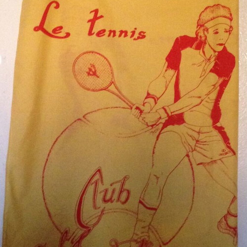 Club Mediteranee Le Tennis pareo used, partially discolored
