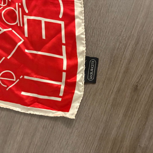Lancetti silk red scarf like new