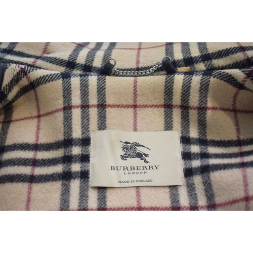 Burberry London Speciality Duffle Coating Wool Coat with Nova Check Hood