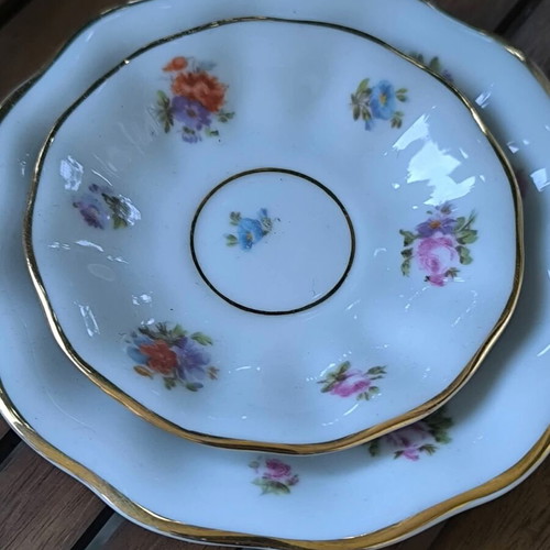 Fürstenberg Brunsviga vintage porcelain tea set like new, triple
