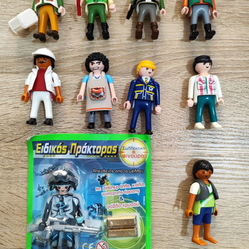 Playmobil male figures used, all together
