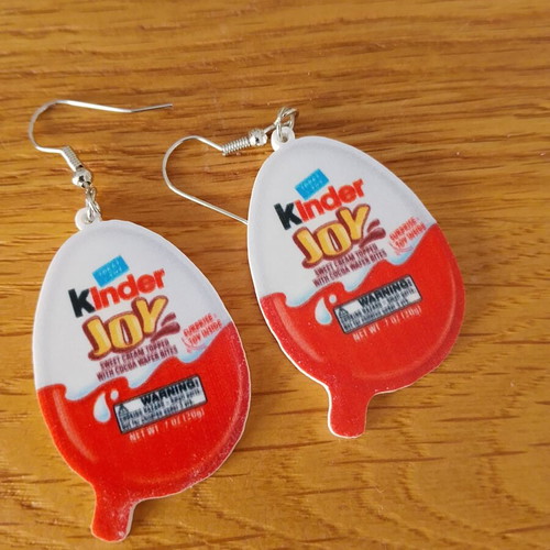Earrings new with Kinder Joy design