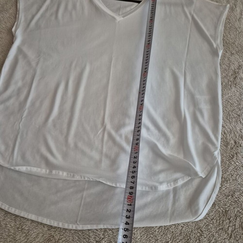 Short-Sleeve Blouse white, like new, size XXL