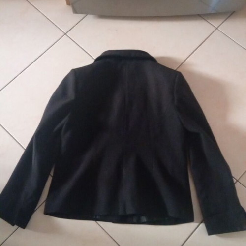 Suede jacket used, short thick black size L