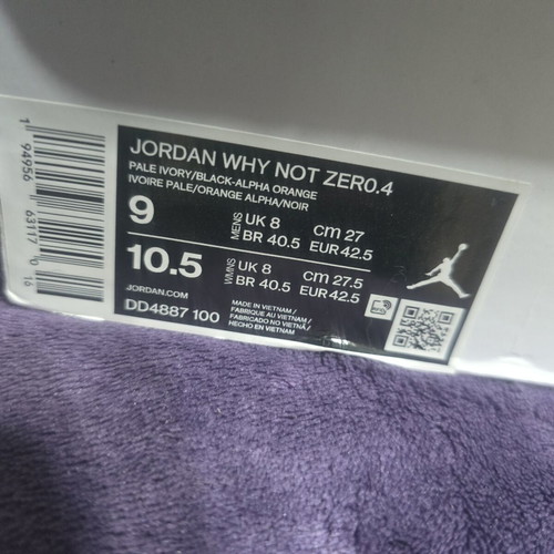 Nike Air Jordan Why Not Zer0.4 PF 'Shattered Backboard' sneakers size 42.5