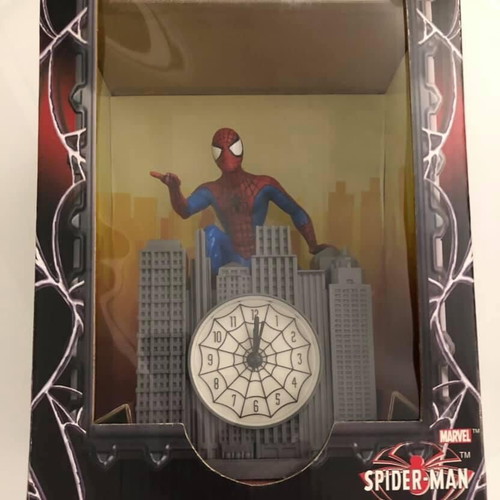 Spider-Man Analog Table Clock New 2002 Vintage