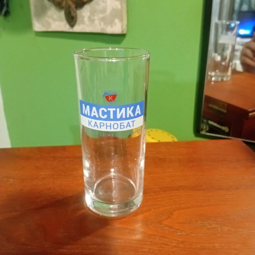 Collectible ouzo glass Bulgaria like new