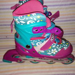 Roller skates children's used, size 34-37, pink and blue