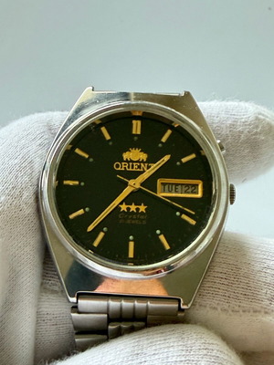 Orient 3 Star 21 Jewels Automatic men's watch like new with black dial