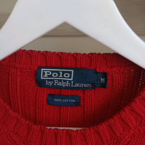 Polo Ralph Lauren men's sweater like new, size M, red, 100% cotton