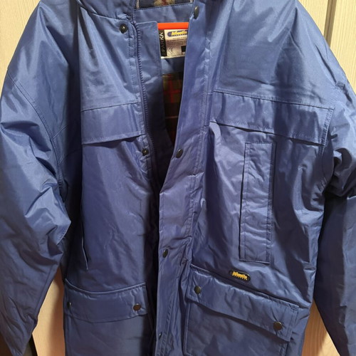 Atlantis waterproof parka with fleece collar, new, blue