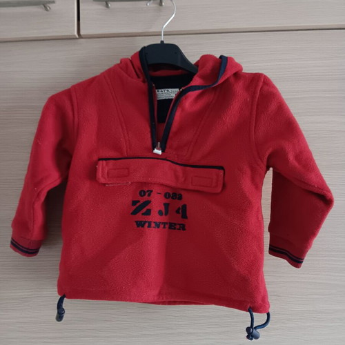 Boys' set blouse and pants used Zara blue and red