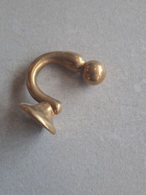 Metal curtain hooks, gold tone, pack of 54