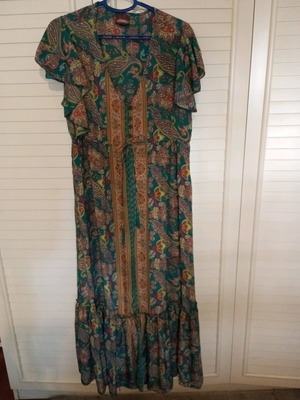 Boho dress made of Indian silk like new, size XXL