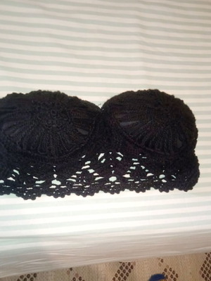 Zara crochet top new, size M, black