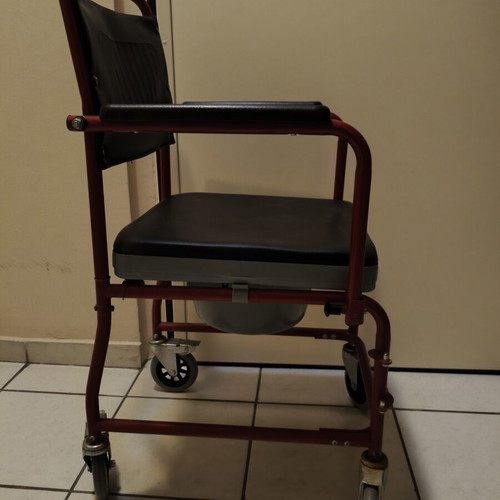 Orthopedic WC Chair used with wheels and leather seat
