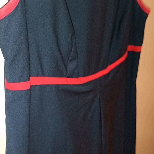 Aegean Airlines stewardess dress Makis Tselios like new, blue with red