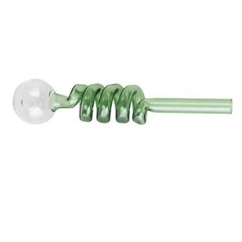 Glass pipe 14cm green new