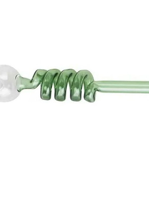 Glass pipe 14cm green new