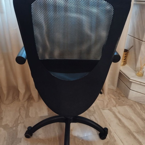 Office chair fabric black used with recline