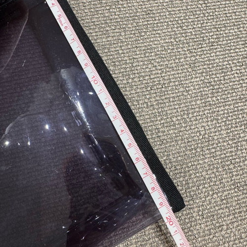 Dolce & Gabbana transparent pouch like new, black PVC with leather trim