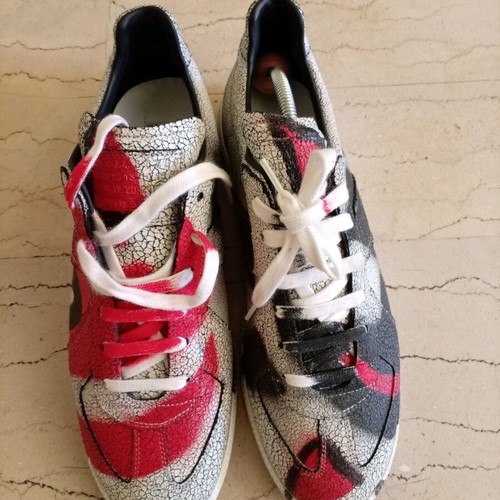 Maison Margiela sneakers size 43 like new, red multicolor leather