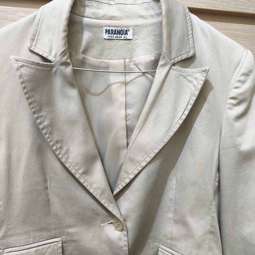 Paranoia women's jacket new, spring fitted beige XL
