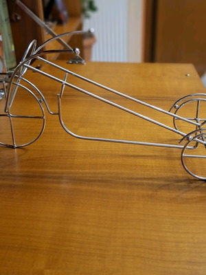 Inox bottle holder like new, decorative bicycle shape