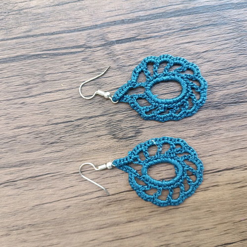 Handmade crocheted earrings, unique designs