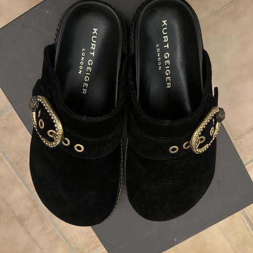 Kurt Geiger mules black suede size 37 new