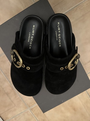 Kurt Geiger mules black suede size 37 new
