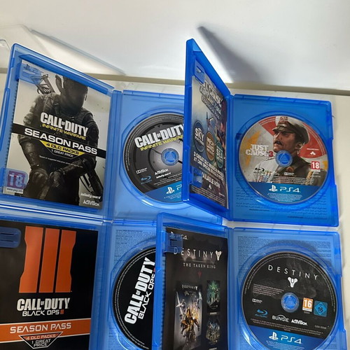 PS4 games used, bundle with Call of Duty, Just Cause, Destiny
