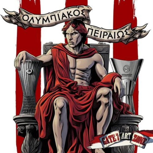 Olympiacos statue custom 3D printed design, 15 cm