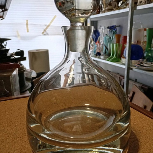 Crystal carafe like new, Bohemian, modern design